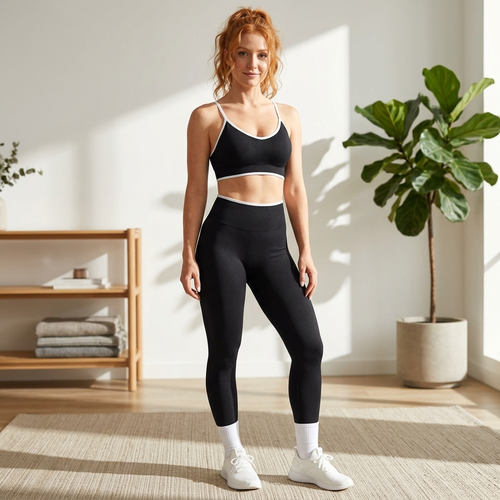 Women's Seamless Yoga Sportswear Set – Crop Top &amp; Leggings