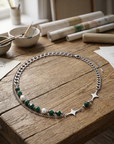 Men's Titanium Steel Natural Stone Geometric Necklace