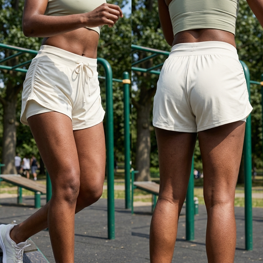 Women's Moisture-Wicking Nylon Yoga &amp; Running Shorts