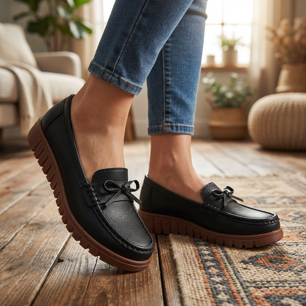 Damen Slip-On Loafer mit Lochmuster – Atmungsaktive, perforierte Flats mit weicher Innensohle, leichtem Komfort und lässigem Alltagsstil