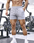 Men's Elastic Slim-Fit Training Shorts - Gym & Running