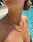 Women's Retro Double-Layer Gold-Plated Stainless Steel Necklace