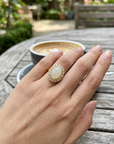 Women's Natural Hetian Jade Ring – 925 Sterling Silver Adjustable size