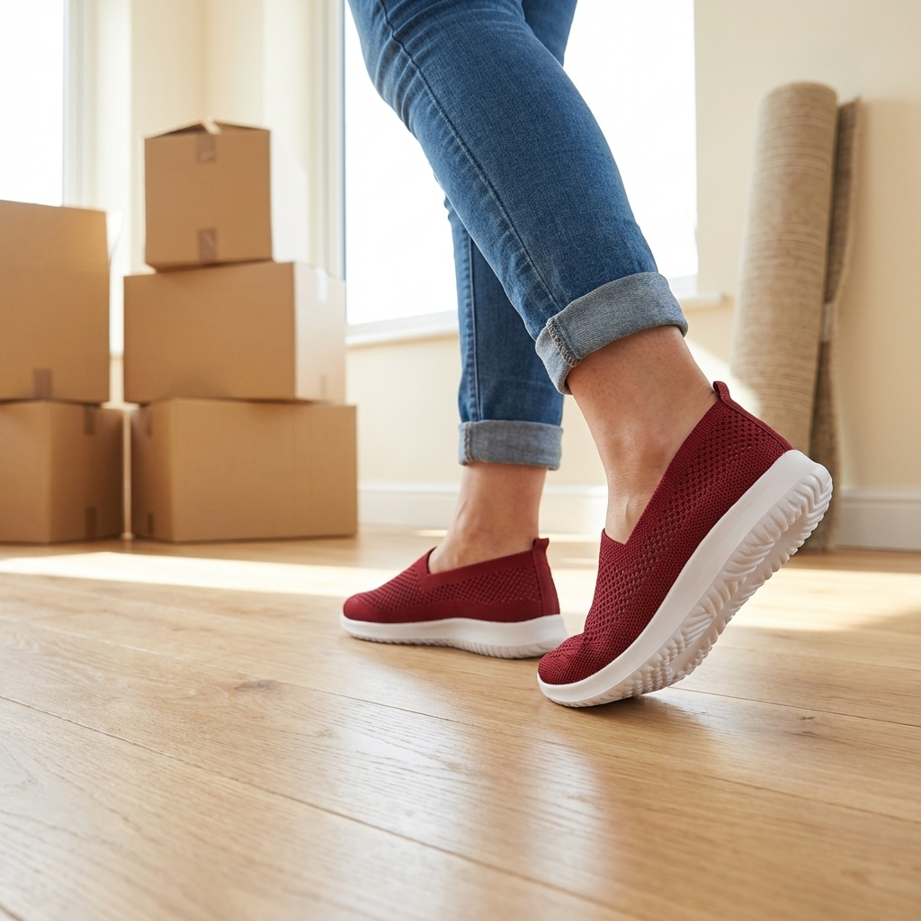 Chaussures à enfiler en maille respirante pour femme – Baskets confortables et légères avec semelle antidérapante, amorti doux et faciles à porter au quotidien