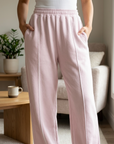 Women's Silk Blend Flared Yoga Pants – High-Stretch Wide Leg