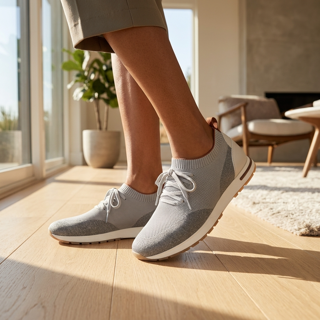 Women's Fly-Knit Slip-On Sneakers – Breathable Mesh Low Top