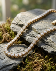 Men's Micro-Paved Copper Zirconia Tennis Chain – Spring Clasp Necklace