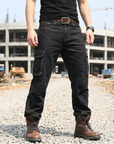 Men's 100% Cotton Straight-Leg Jeans  Overalls – Multi-Pocket Stone Wash