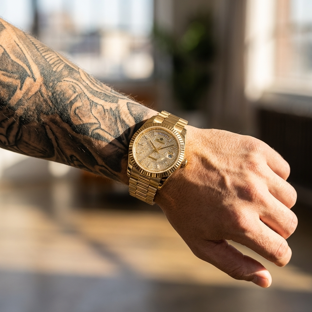 Men's Automatic Calendar Watch – Stainless Steel Mechanical Timepiece with Day-Date Display, Mineral Crystal &amp; Waterproof Design