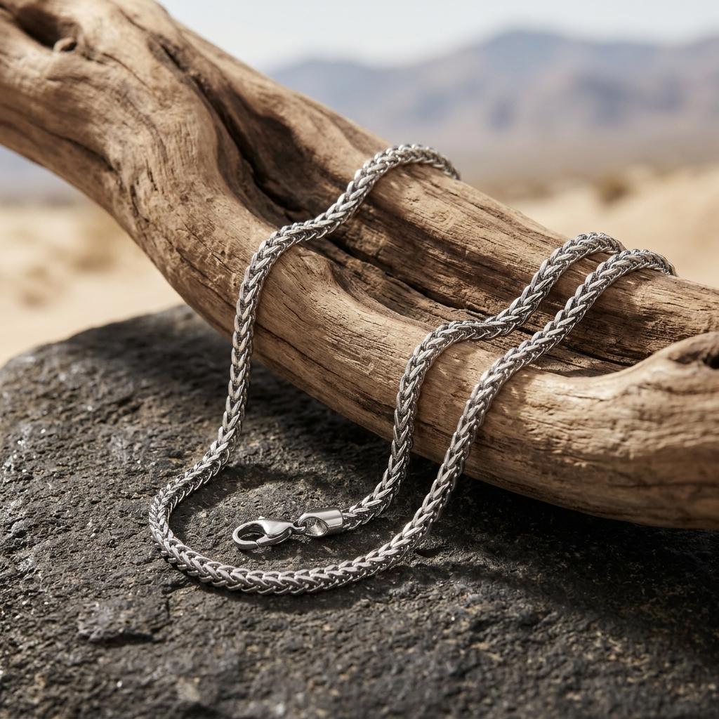 Men's Titanium Steel Geometric Chain Necklace