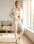 Women's Plush Fleece Sports Three-Piece Set