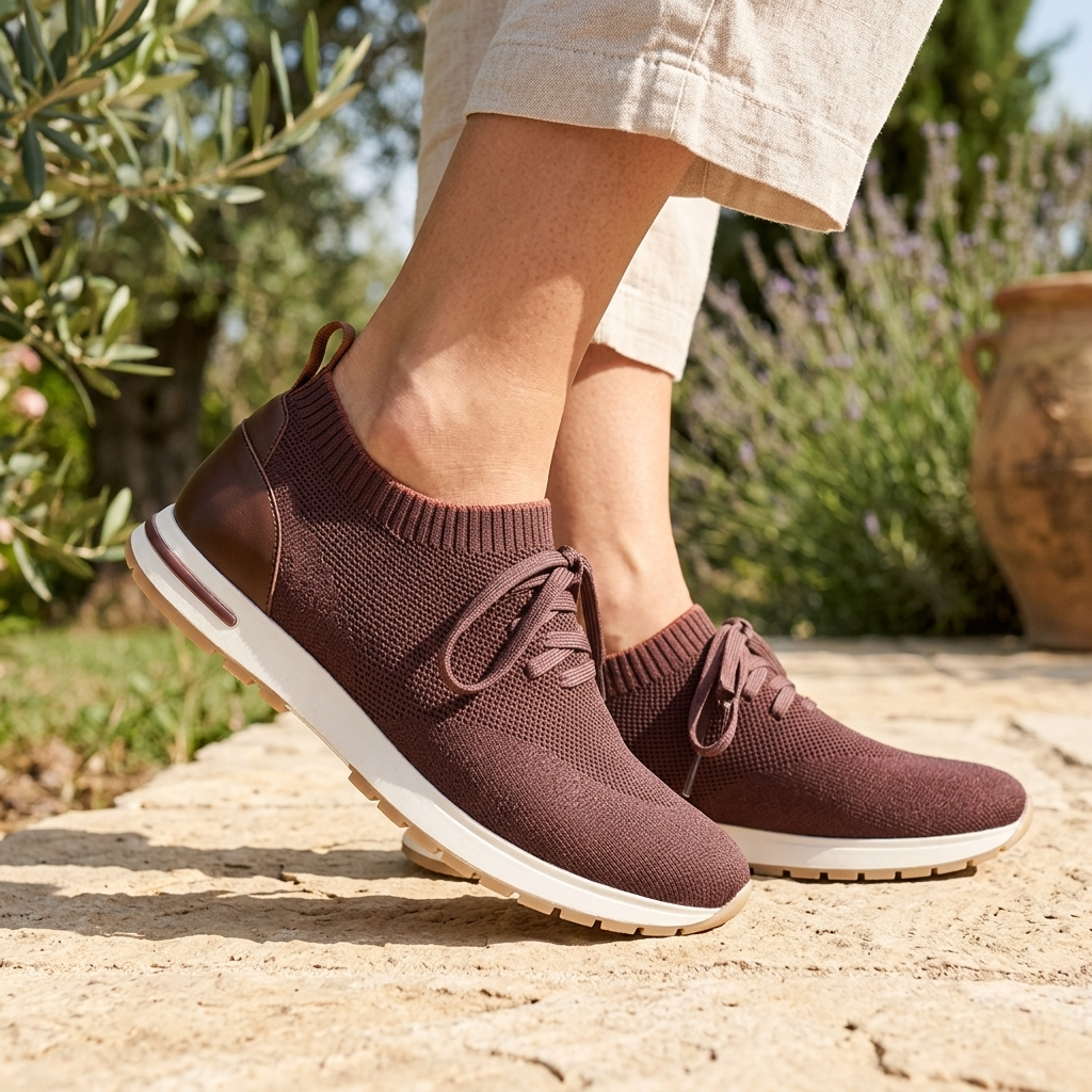 Women's Fly-Knit Slip-On Sneakers – Breathable Mesh Low Top