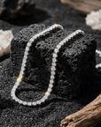 Men's Micro-Paved Copper Zirconia Tennis Chain – Spring Clasp Necklace