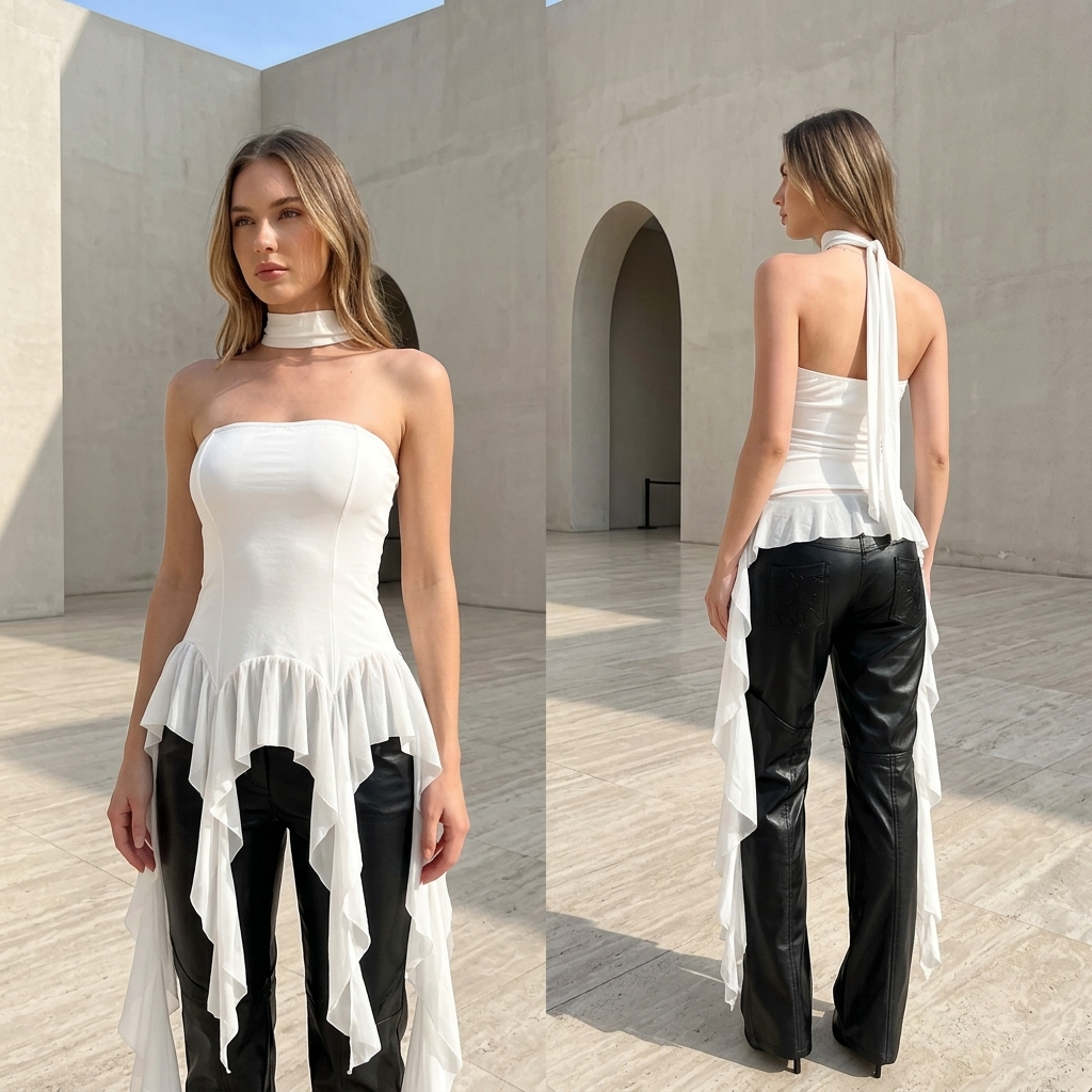 Women's Fairy Tassel Strapless Tube Top – Slim Fit