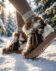 Women's Mid-Calf Snow Boots - Plush Lined, Non-Slip, Winter