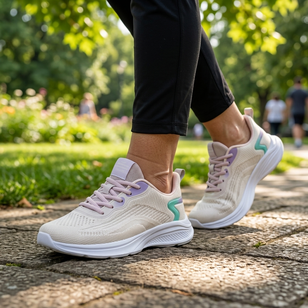 Women's Shock-Absorbing Lightweight Mesh Running Sneakers