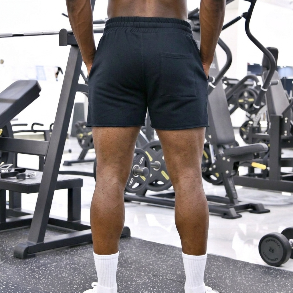 Men's Elastic Slim-Fit Training Shorts - Gym &amp; Running