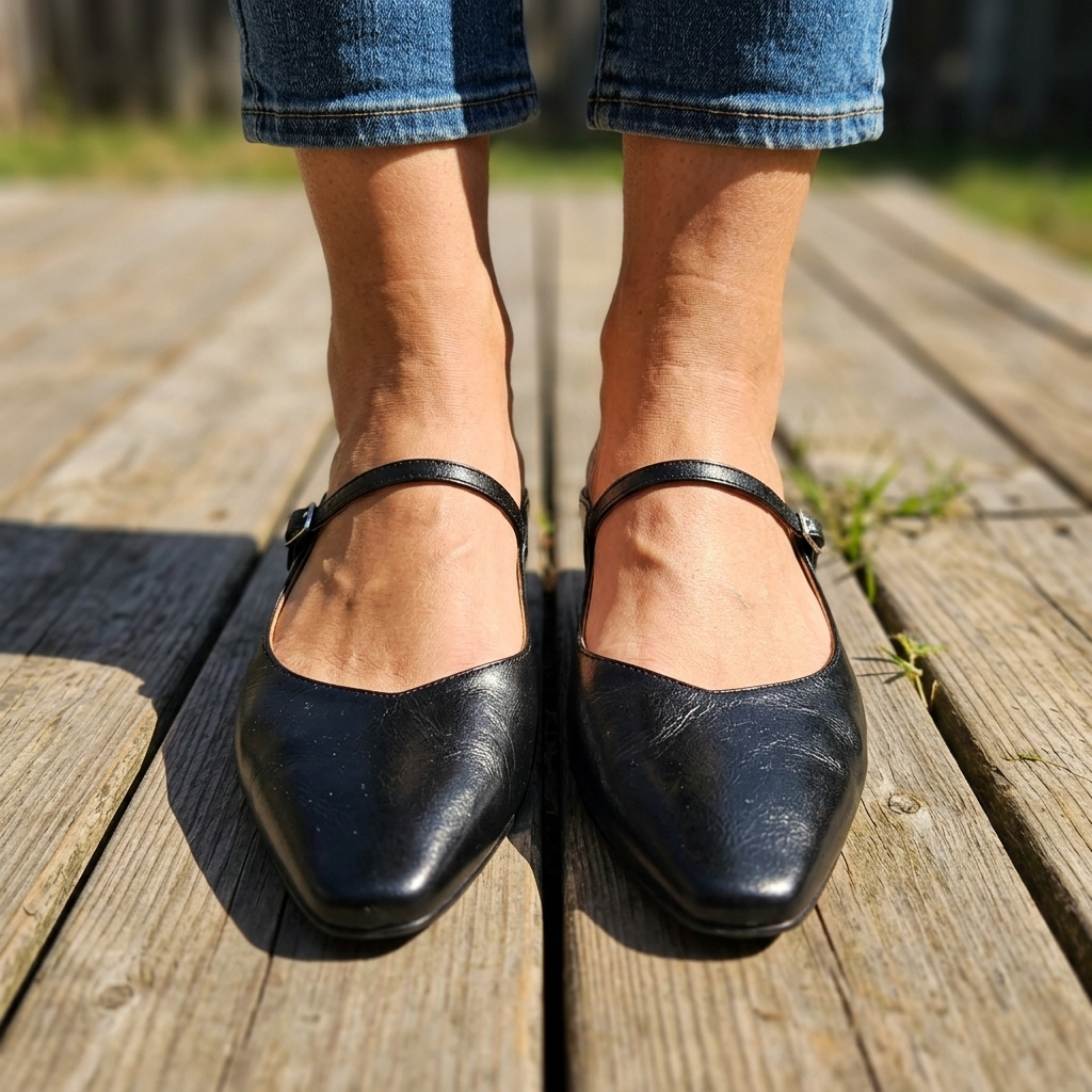 Women's Genuine Leather Wedge Sandals – Platform Slip-On with Height Boost
