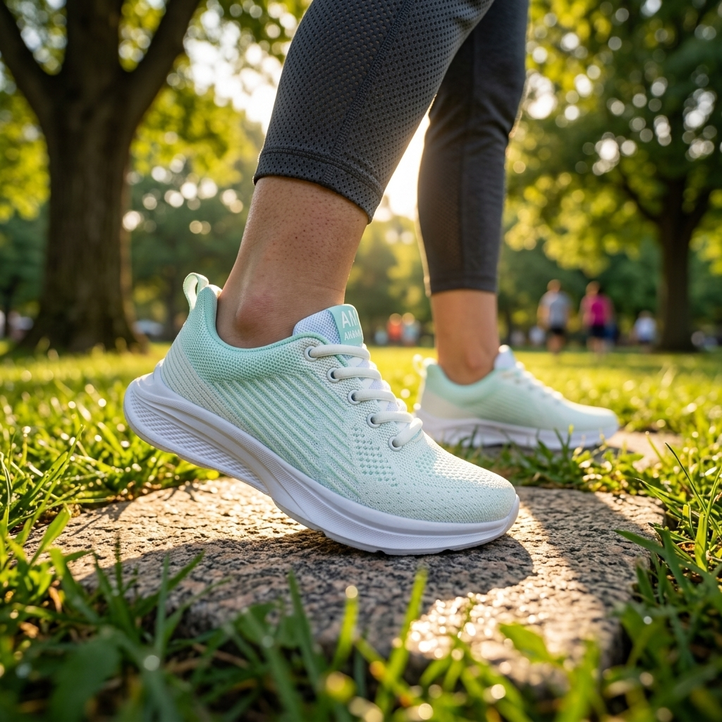 Women's Shock-Absorbing Lightweight Mesh Running Sneakers
