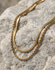 Women's Retro Double-Layer Gold-Plated Stainless Steel Necklace