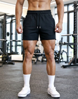 Men's Elastic Slim-Fit Training Shorts - Gym & Running