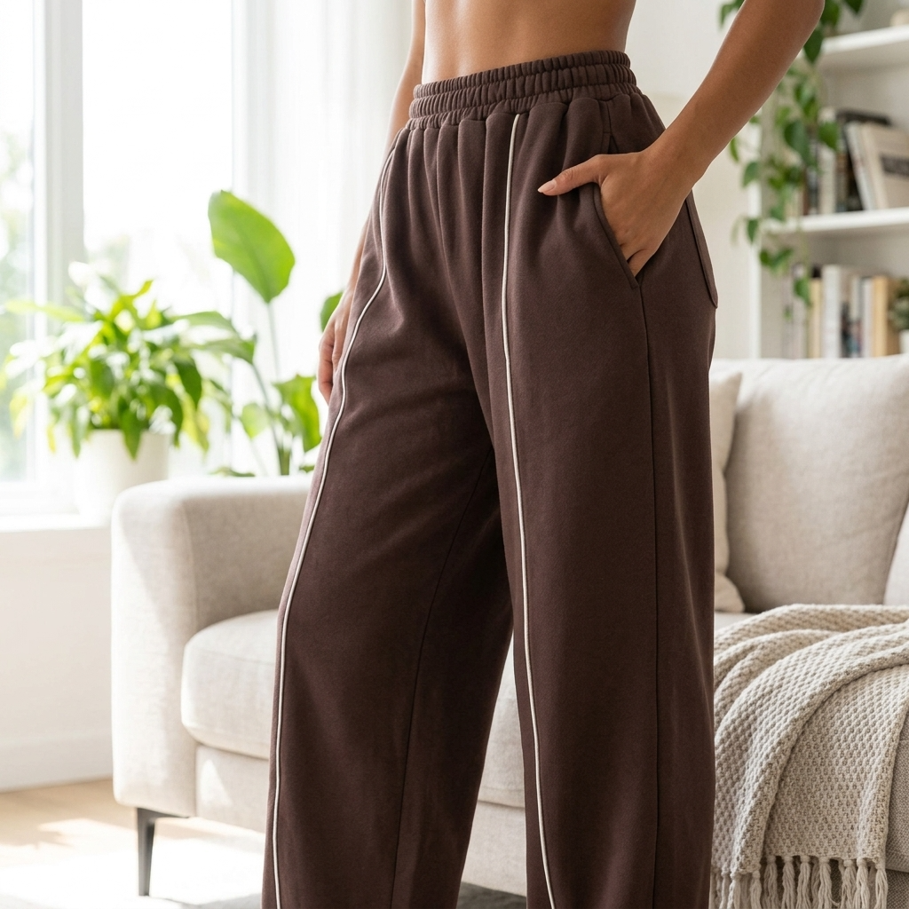 Women's Silk Blend Flared Yoga Pants – High-Stretch Wide Leg