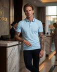 Men's Ice Silk Short Sleeve Polo Shirt – Slim Fit