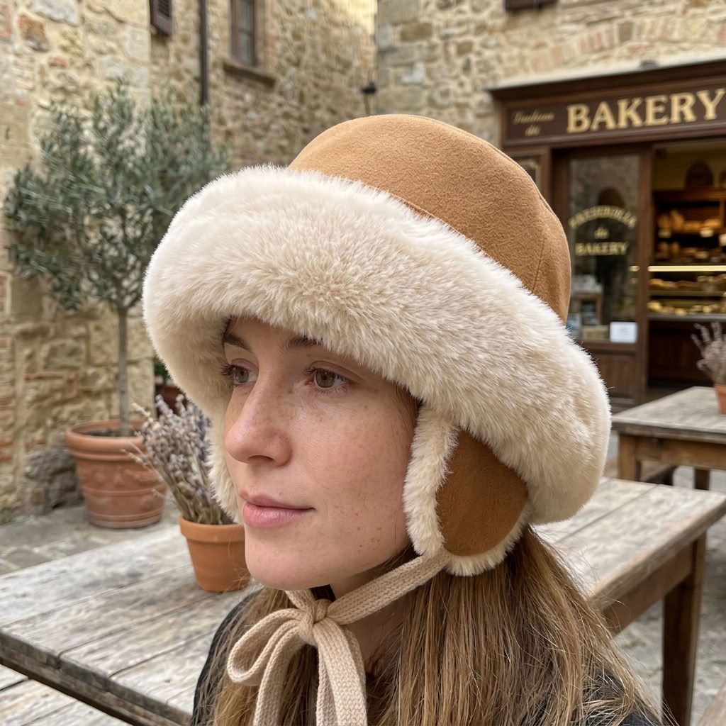 Women's Suede Ear-Flap Fisherman Hat - Thickened Plush Lined Winter Bucket Hat