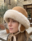 Women's Suede Ear-Flap Fisherman Hat - Thickened Plush Lined Winter Bucket Hat