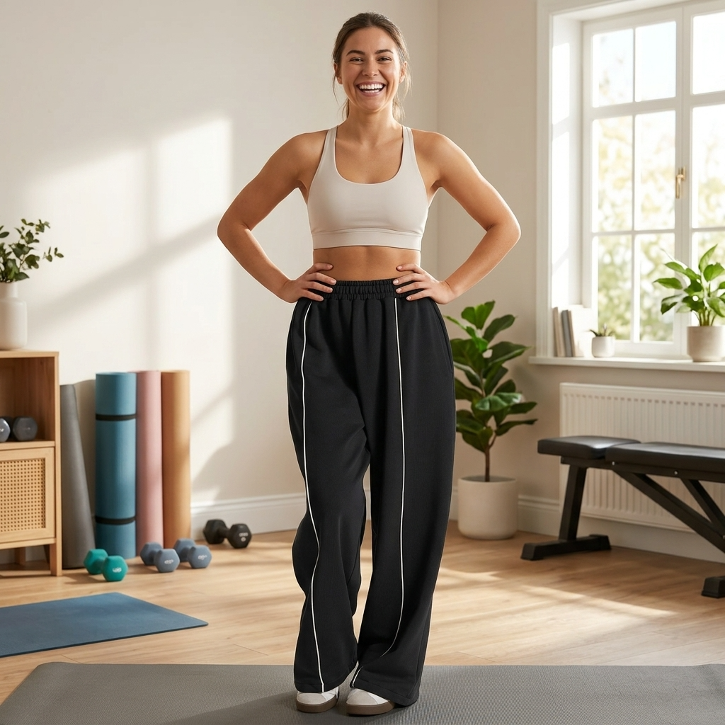 Women's Silk Blend Flared Yoga Pants – High-Stretch Wide Leg