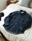 Men's Linen-Blend Long Sleeve Shirt – Breathable Lapel Collar Casual Button-Up