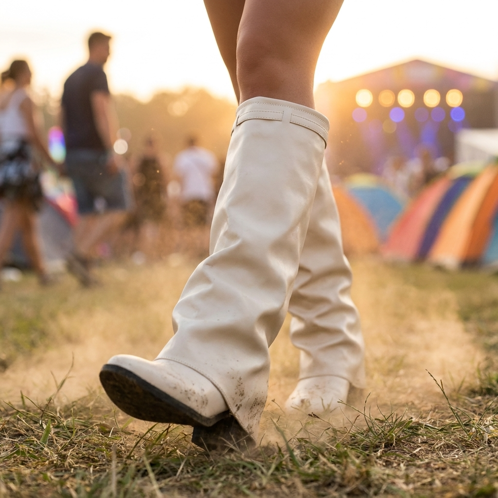 Spitz zulaufende Damenstiefel im Fleece-Stil – Keilabsatz mit Gürtelschnalle