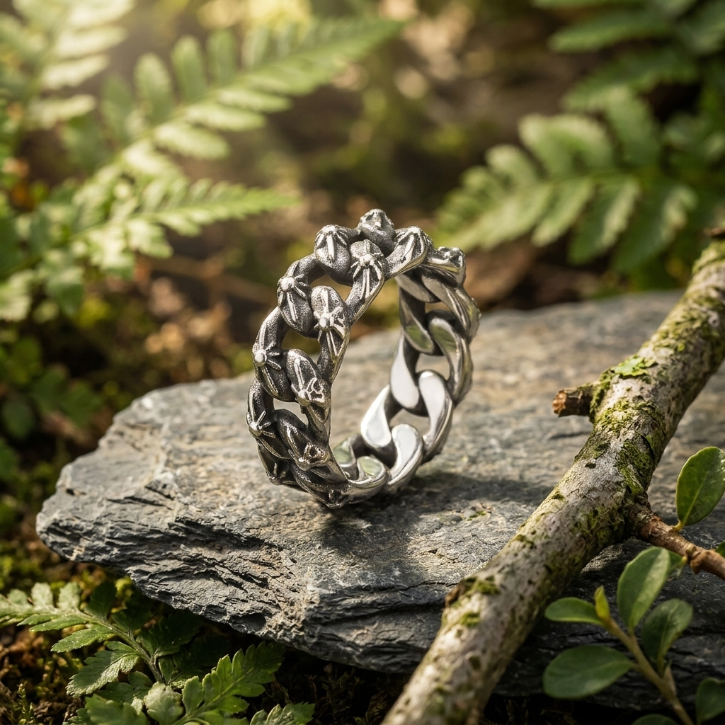 Men's Minimalist Stainless Steel Layered Ring – Stackable Street Style