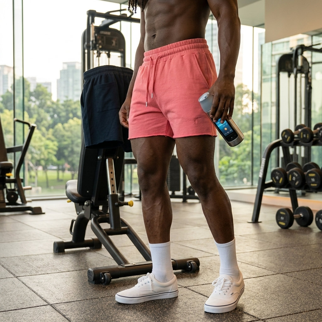 Men's Elastic Slim-Fit Training Shorts - Gym &amp; Running