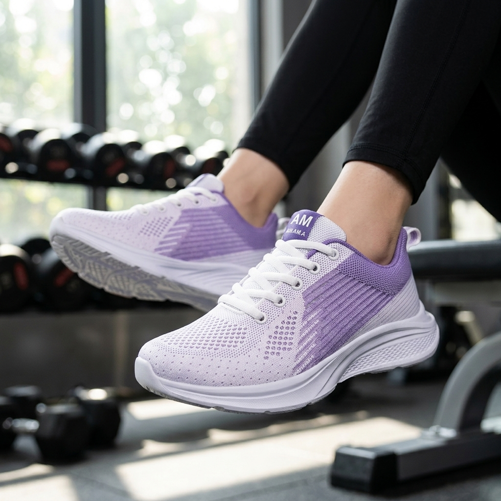 Women's Shock-Absorbing Lightweight Mesh Running Sneakers