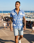 Men's Floral Print Short Sleeve Shirt – Loose Fit Summer Style