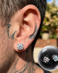 Men's 1 Carat Moissanite Magnetic Ear Clip – Sterling Silver 925