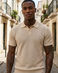 Men's Classic Linen Blend Polo Shirt – Short Sleeve