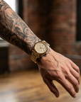 Men's Automatic Calendar Watch – Stainless Steel Mechanical Timepiece with Day-Date Display, Mineral Crystal & Waterproof Design