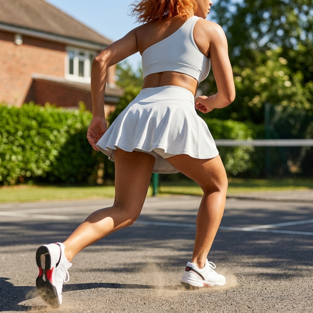 Women's Tennis Skirt &amp; Sports Bra Set 2-Piece