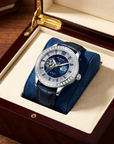 Men's Automatic Mechanical Watch – Skeleton Dial, Leather Strap & Luminous Hands, 30M Water Resistant