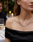 Women's Geometric Diamond Collarbone Necklace – Titanium Steel Electroplated Chain with Crystal Pendant
