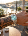 Men's Automatic Calendar Watch – Stainless Steel Mechanical Timepiece with Day-Date Display, Mineral Crystal & Waterproof Design