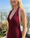 Women's Sequin Deep V-Neck Party Dress – Sleeveless A-Line Mini