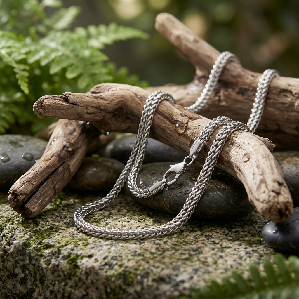 Men's Titanium Steel Geometric Chain Necklace