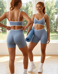 Women's Seamless Yoga Sportswear Set – Crop Top & Leggings