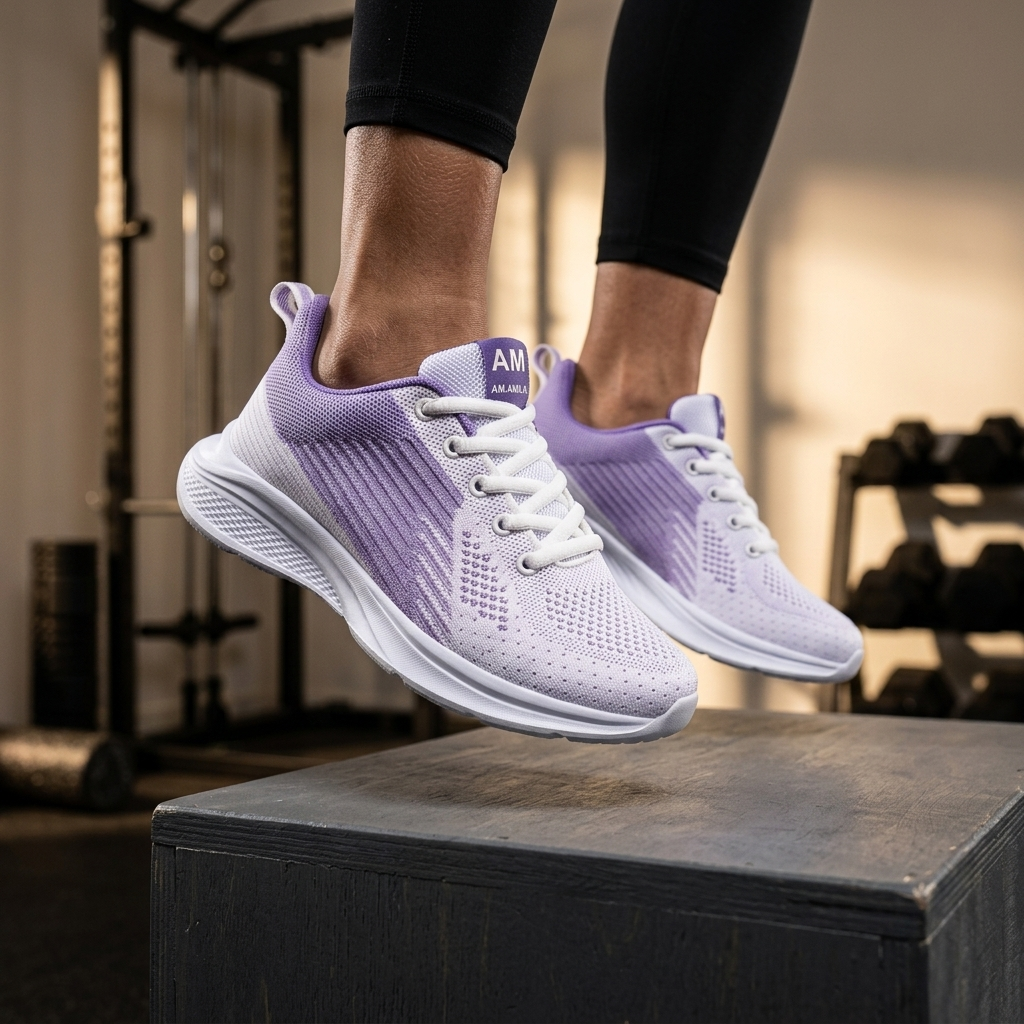 Women's Shock-Absorbing Lightweight Mesh Running Sneakers