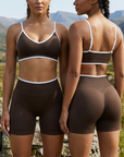 Women's Seamless Yoga Sportswear Set – Crop Top & Leggings
