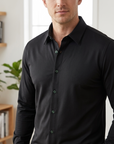 Men's Business Long Sleeve Solid Shirt — Wrinkle-Free Modal Blend