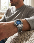 Men's Quartz Watch – Waterproof 3ATM Steel Strap with Luminous Dial, Calendar & 24-Hour Display